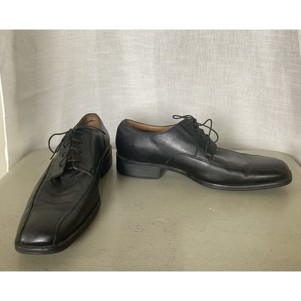 Florsheim Men's Sz 11.5 D Corbetta Bike Toe Oxford Shoes 14039-001 Black Leather
